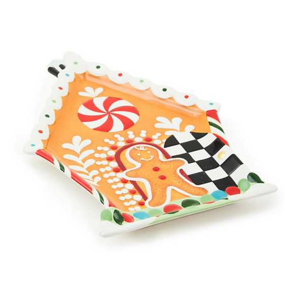 MacKenzie-Childs Bake Shop Gingerbread House Cookie Plate