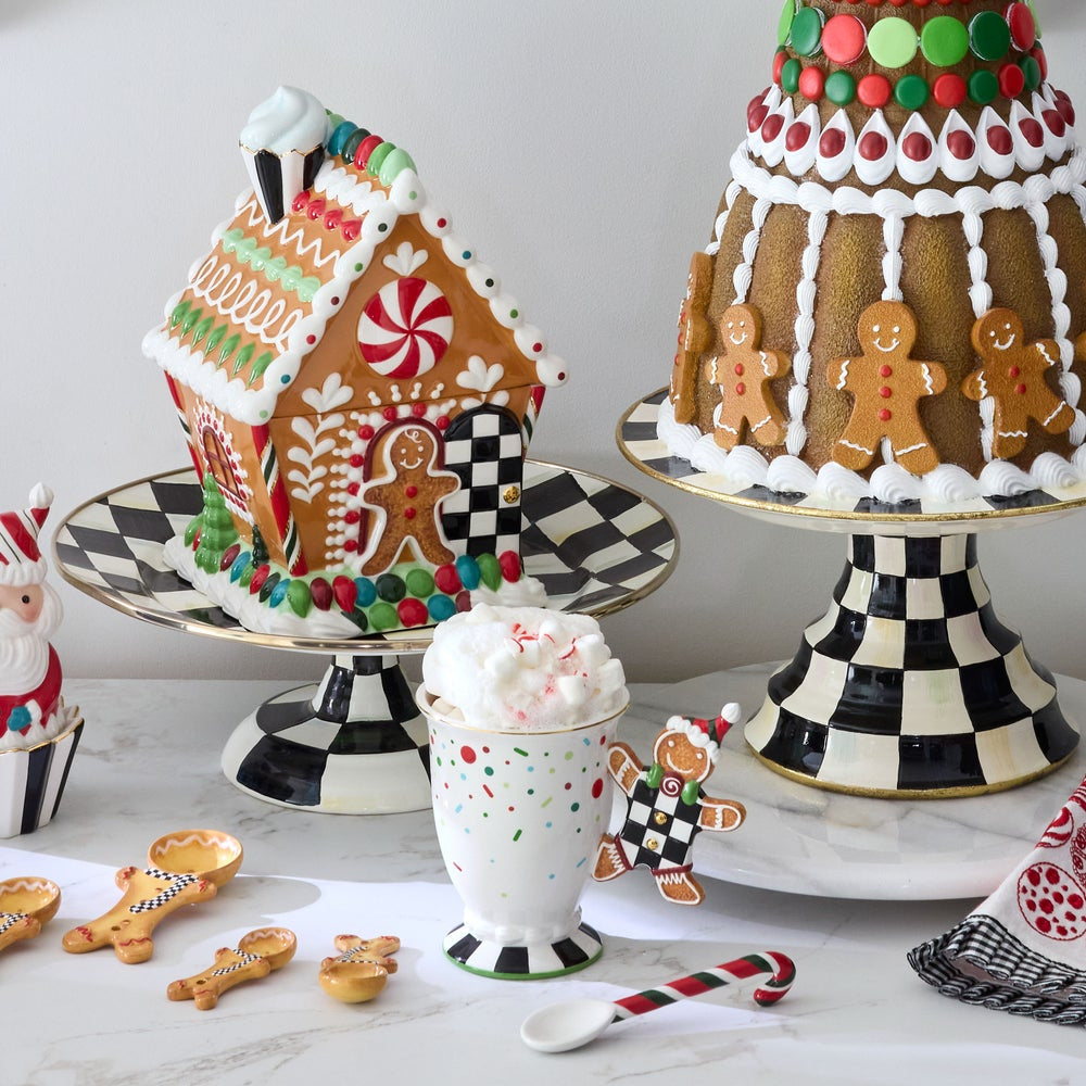 MacKenzie-Childs Bake Shop Gingerbread Handle Mug with Spoon