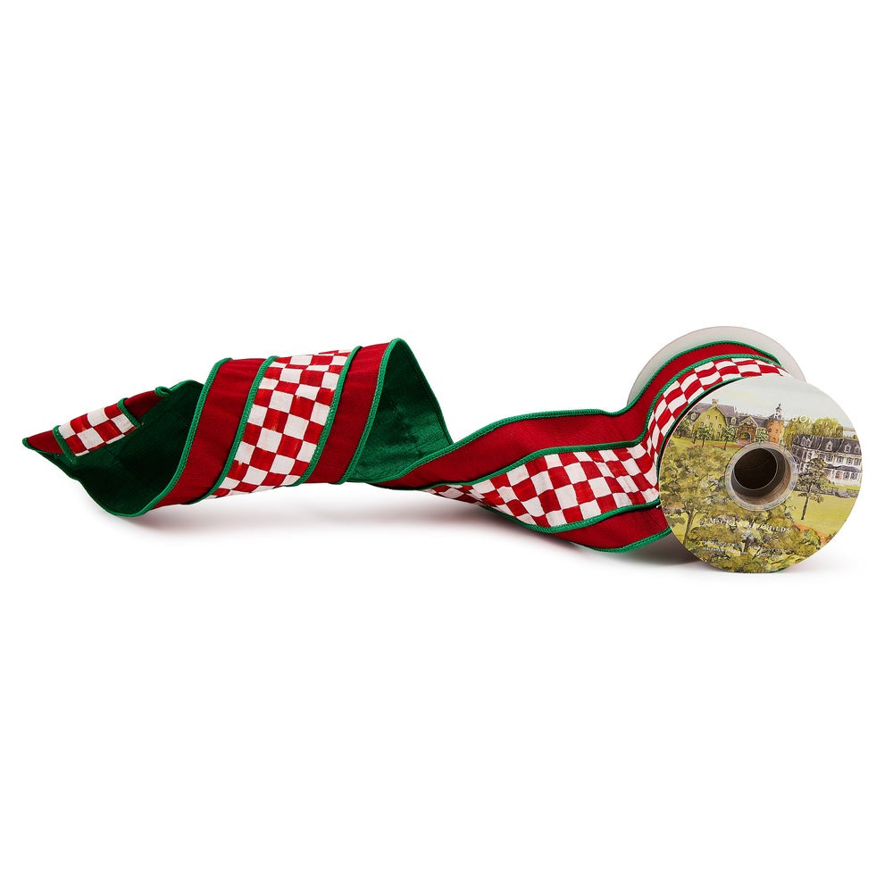 MacKenzie-Childs Check It Out 4" Ribbon