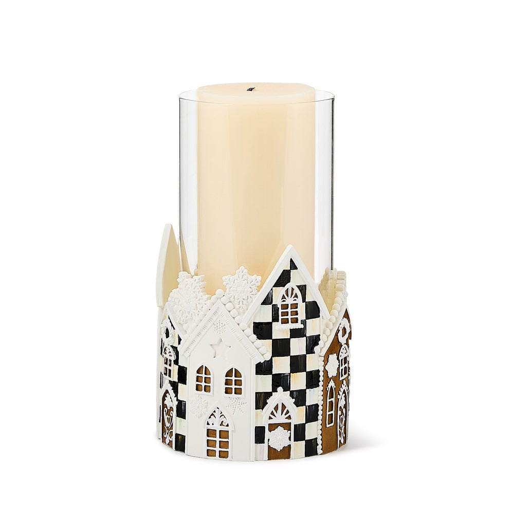 MacKenzie-Childs Gingerbread Village Pillar Candle Holder