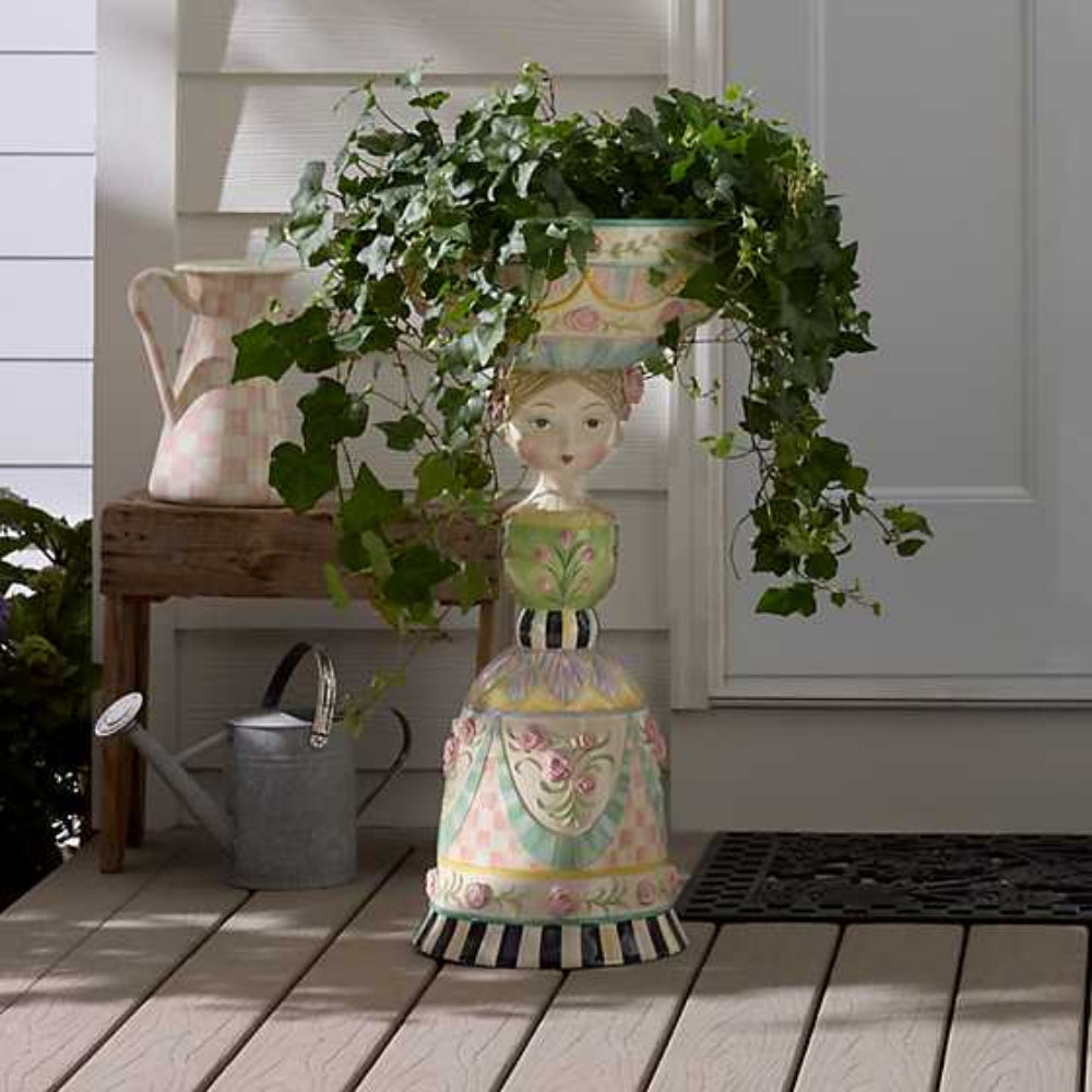 MacKenzie-Childs Rosy Meadow Trophy Lady Planter**IN STORE PICKUP ONLY**