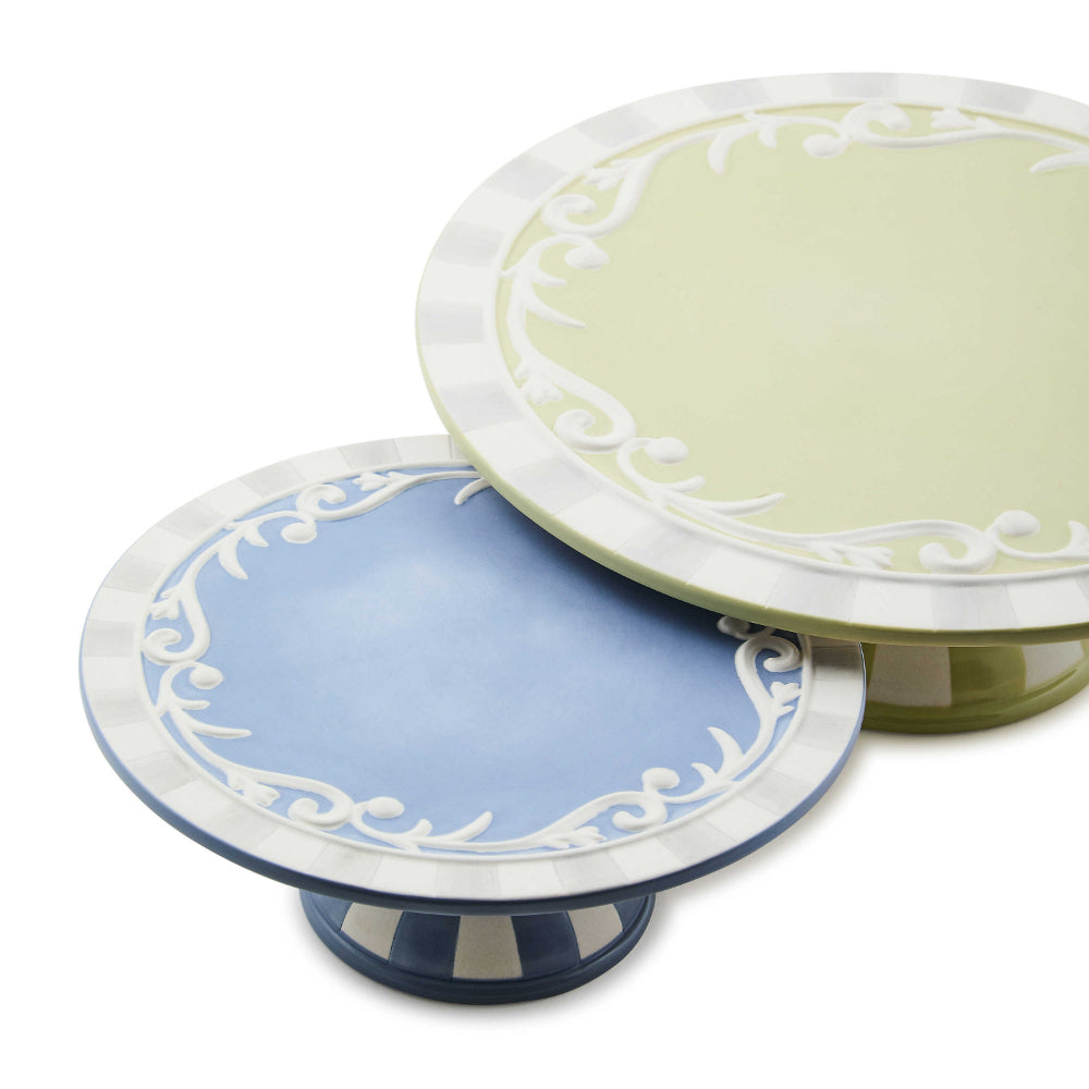 MacKenzie-Childs Cameo Large Pedestal Platter