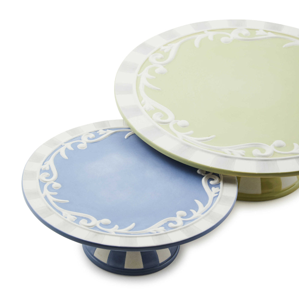 MacKenzie-Childs Cameo Small Pedestal Platter