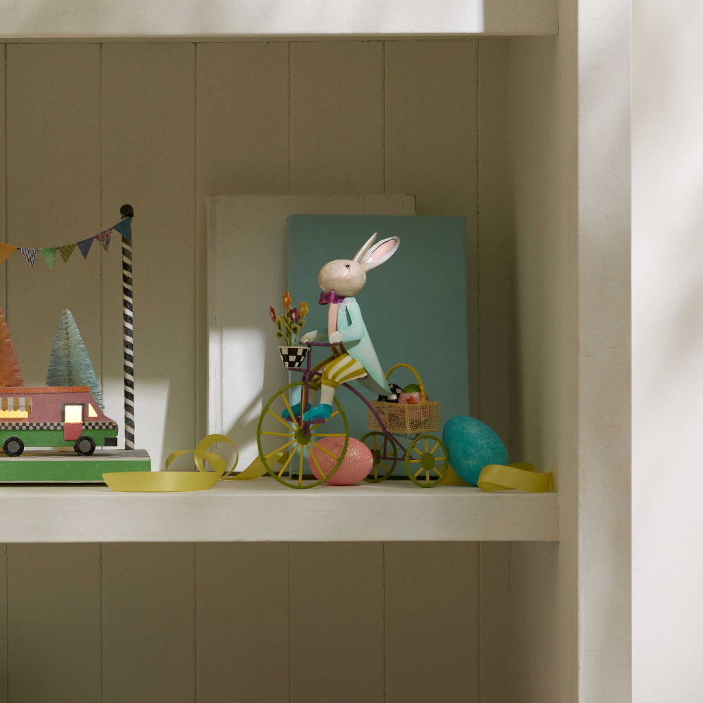 MacKenzie-Childs Calico Rabbit on Bike