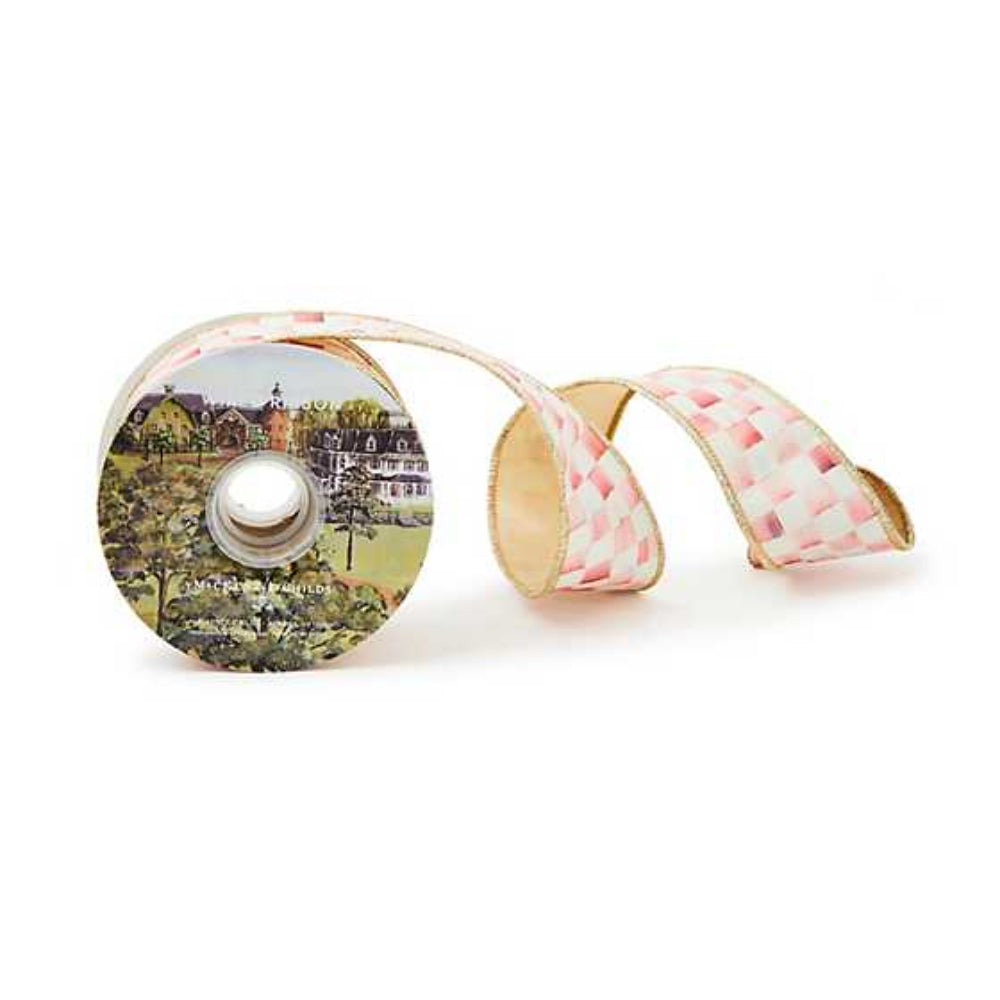 MacKenzie-Childs Rosy Check 2" Ribbon