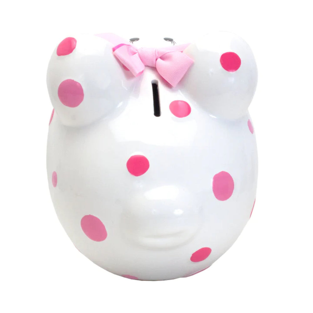 Child to Cherish Pink Multi-Dot Piggy Bank