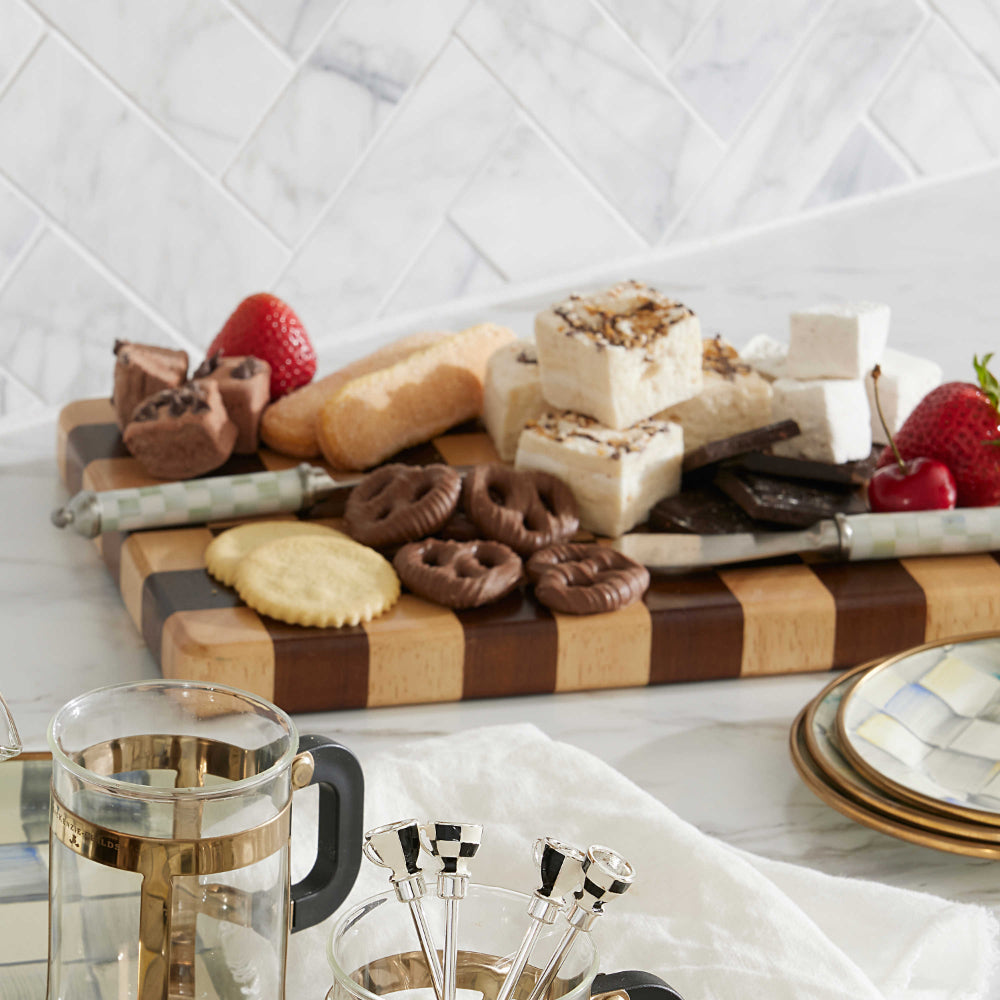 MacKenzie-Childs Sterling Check Supper Club Spreaders Set