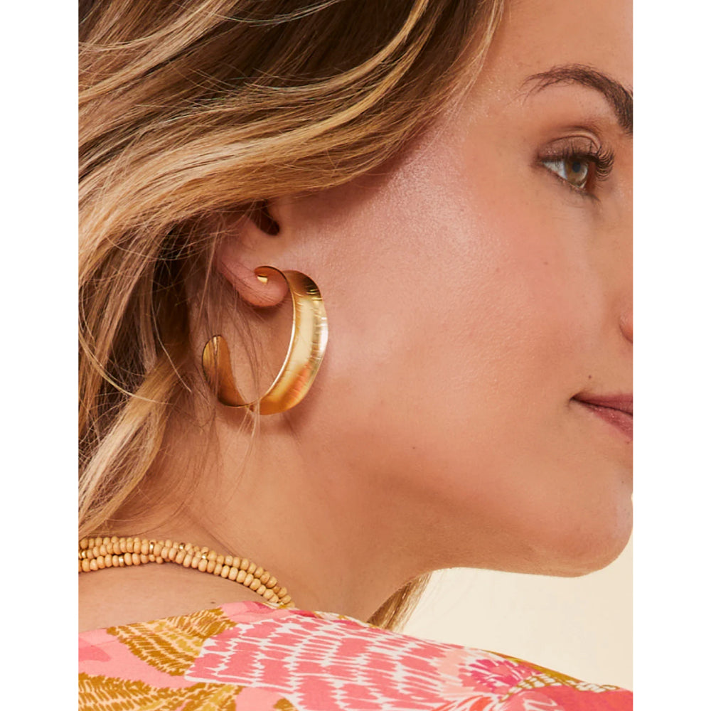 Spartina Queenie Hoop Earrings Gold