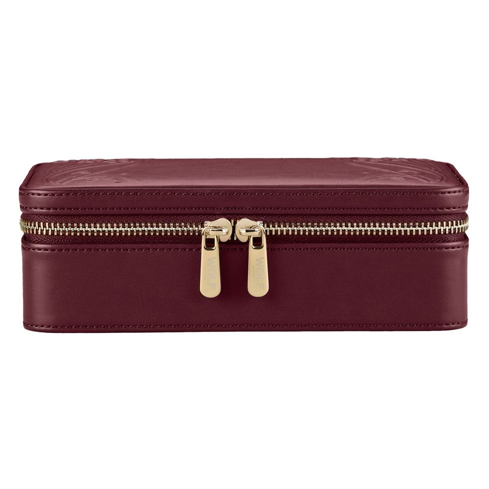 Wolf X LIBERTY Ianthe Medium Jewelry Zip Case - Burgundy – Smyth