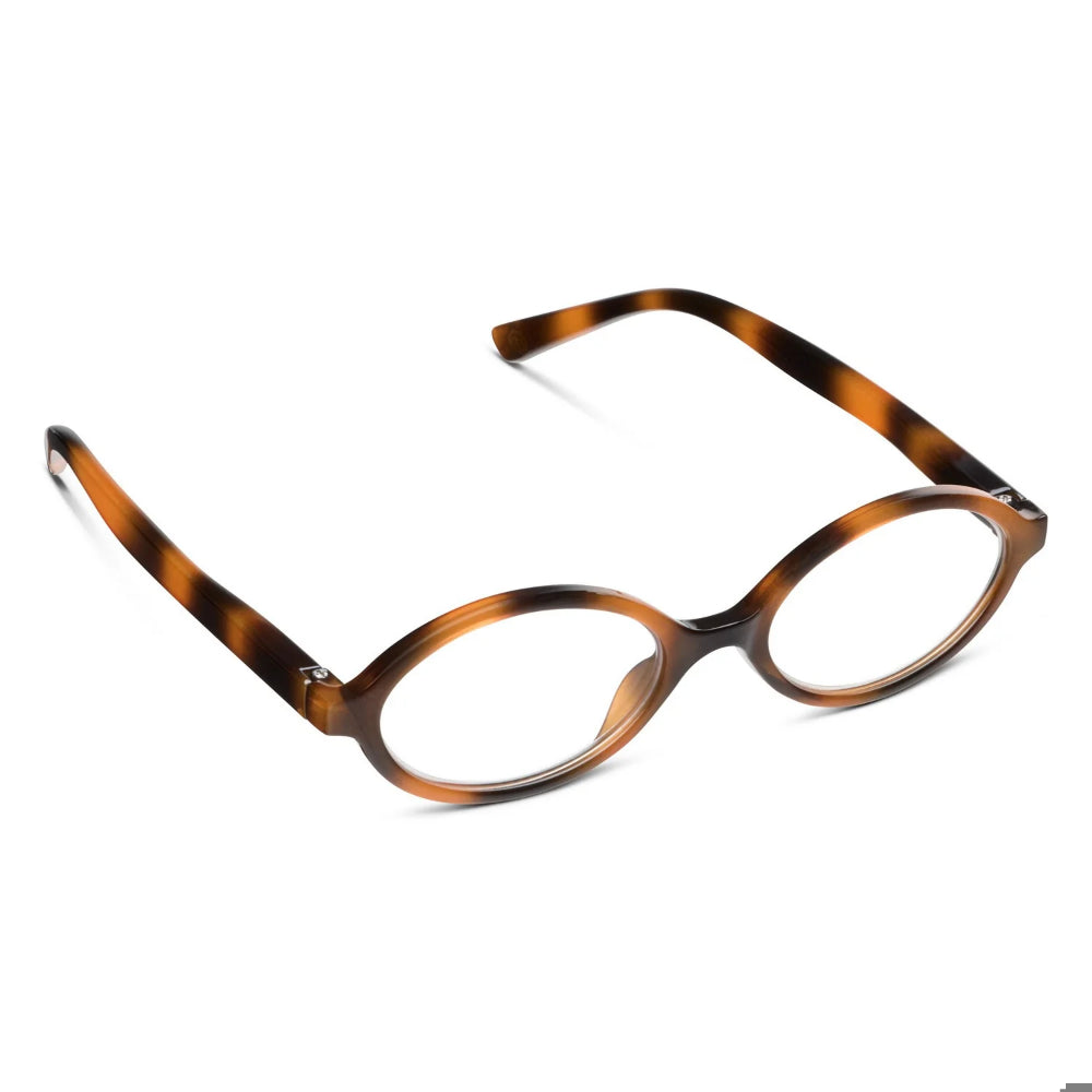 Peepers Filly - Mocha Tortoise Reading Glasses on white background