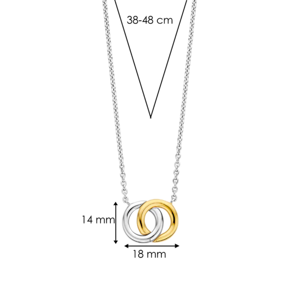 Ti Sento Two-Tone Small Infinity Pendant Necklace
