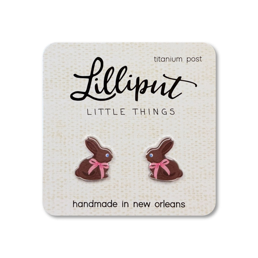Lilliput Little Things Chocolate Easter Bunny Earrings