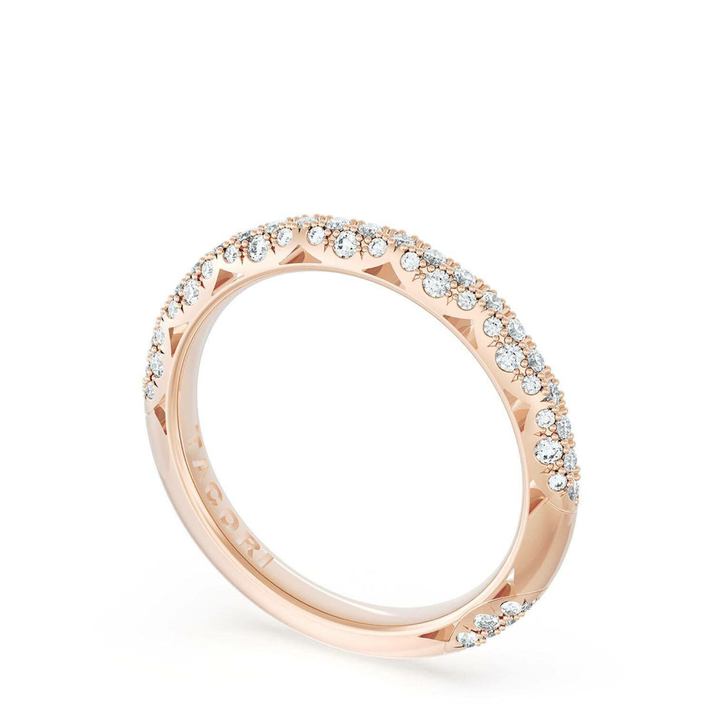Tacori Founder's Collection 18k Rose Gold French Pavé Diamond Wedding Band