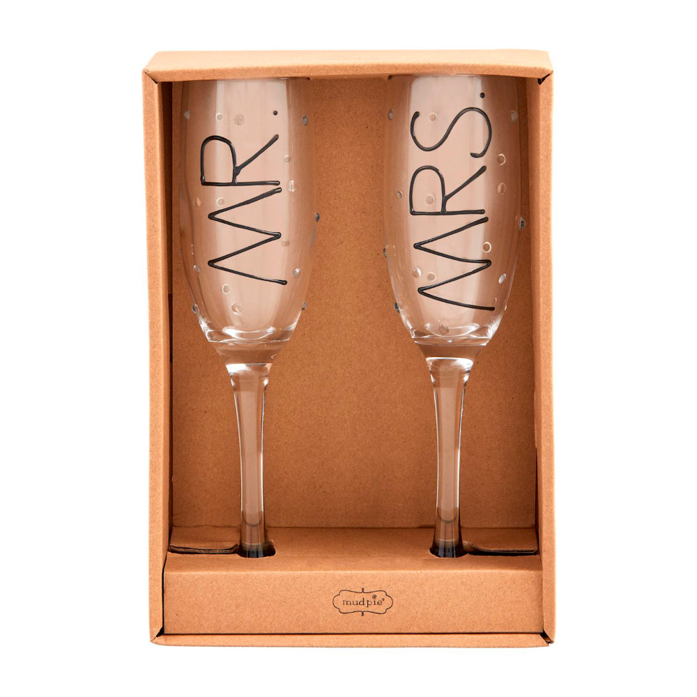 Mud Pie Mr & Mrs Flute Set
