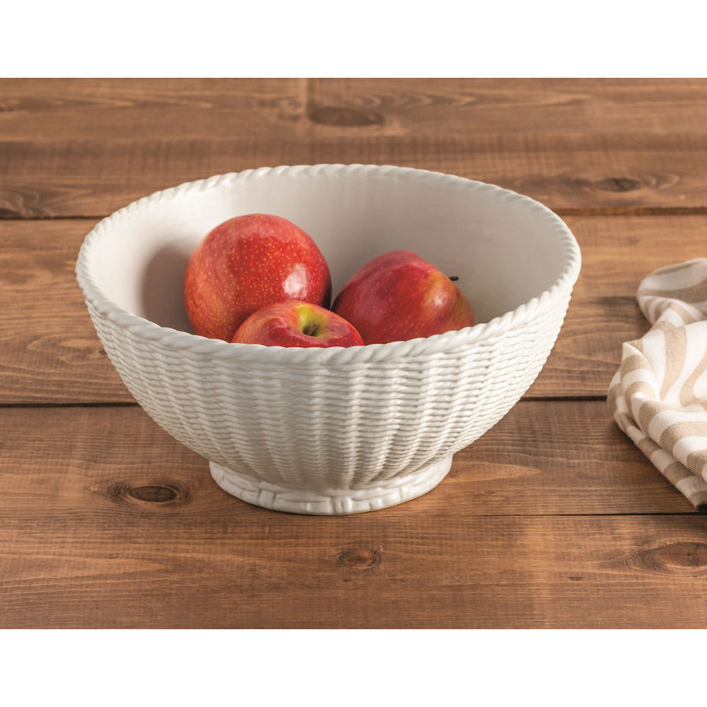 Mud Pie Decorative Ceramic Woven Bowl