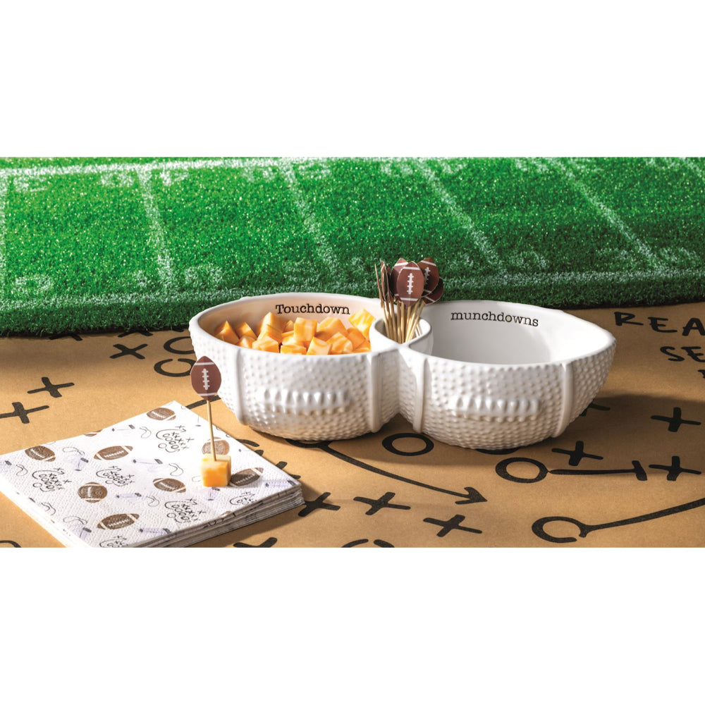 Mud Pie Football Toothpick Server Set