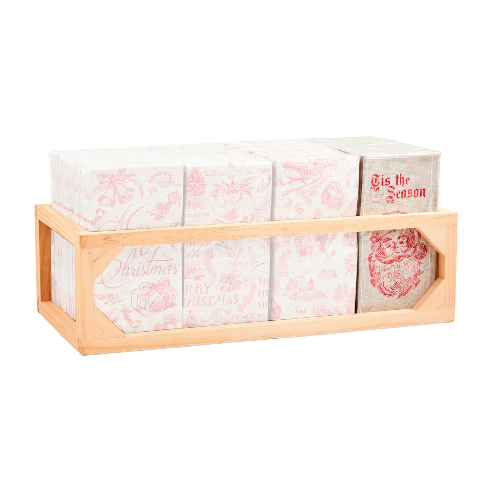 Mud Pie Holiday Toile Guest Towel Set