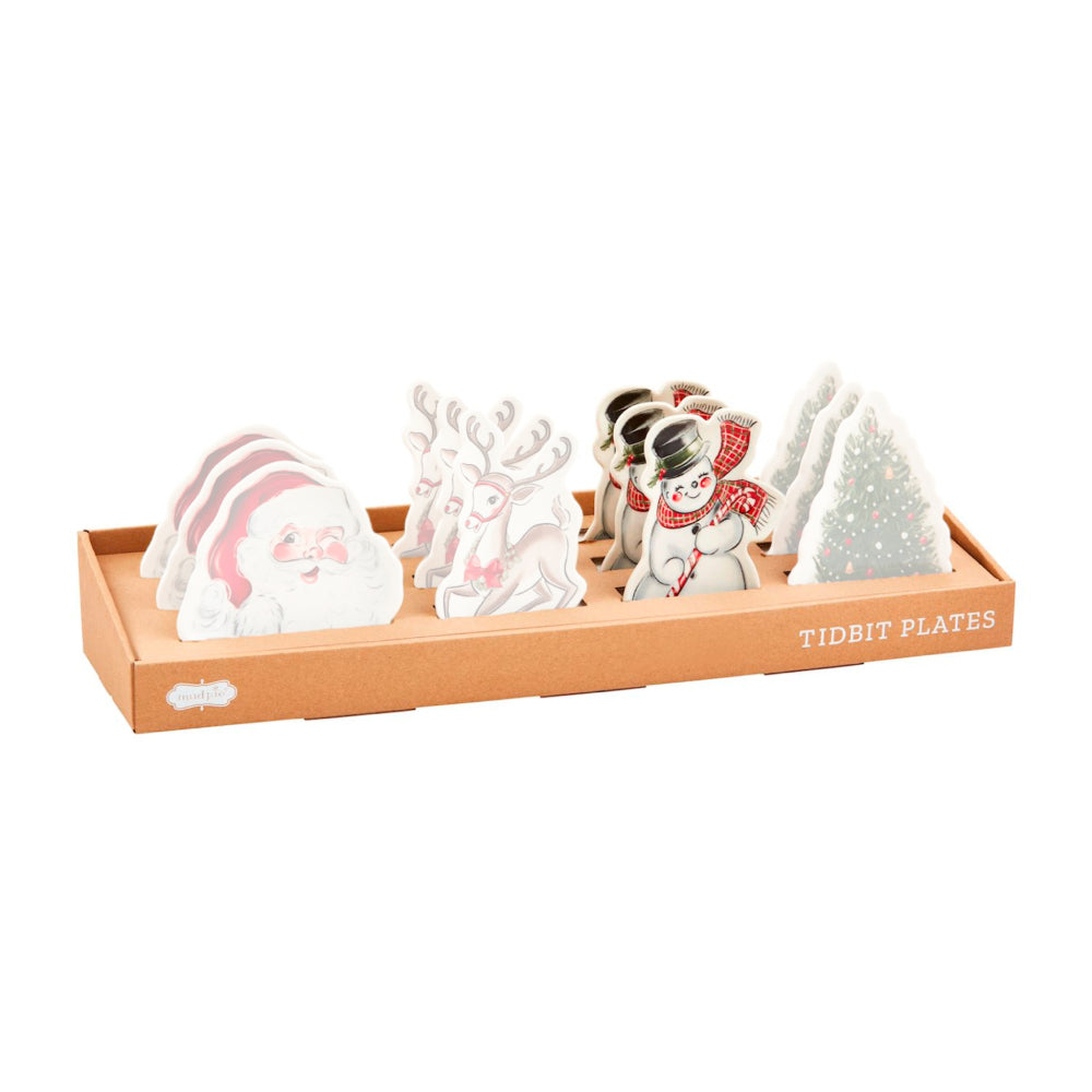 Mud Pie Classic Christmas Tidbit Plate