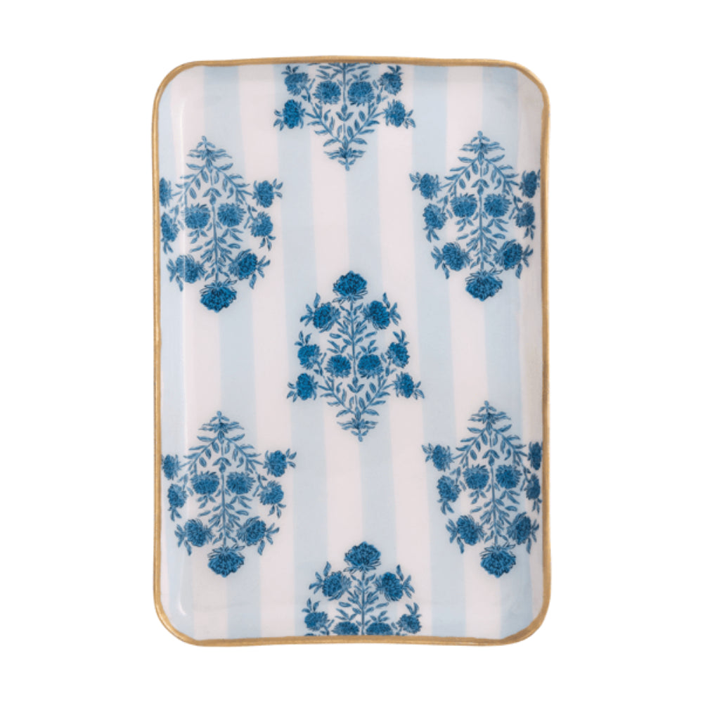 Mud Pie Blue Pattern Tidbit Trays