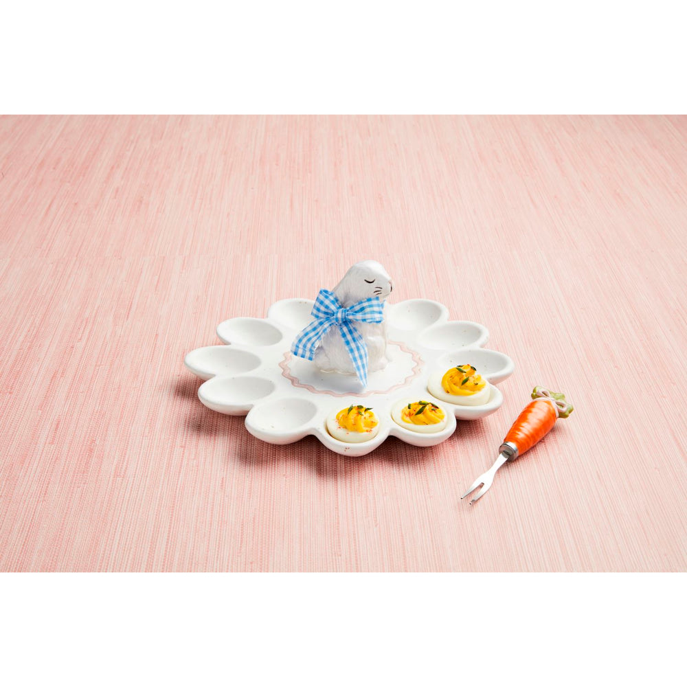 Mud Pie Bunny Deviled Egg Platter Set