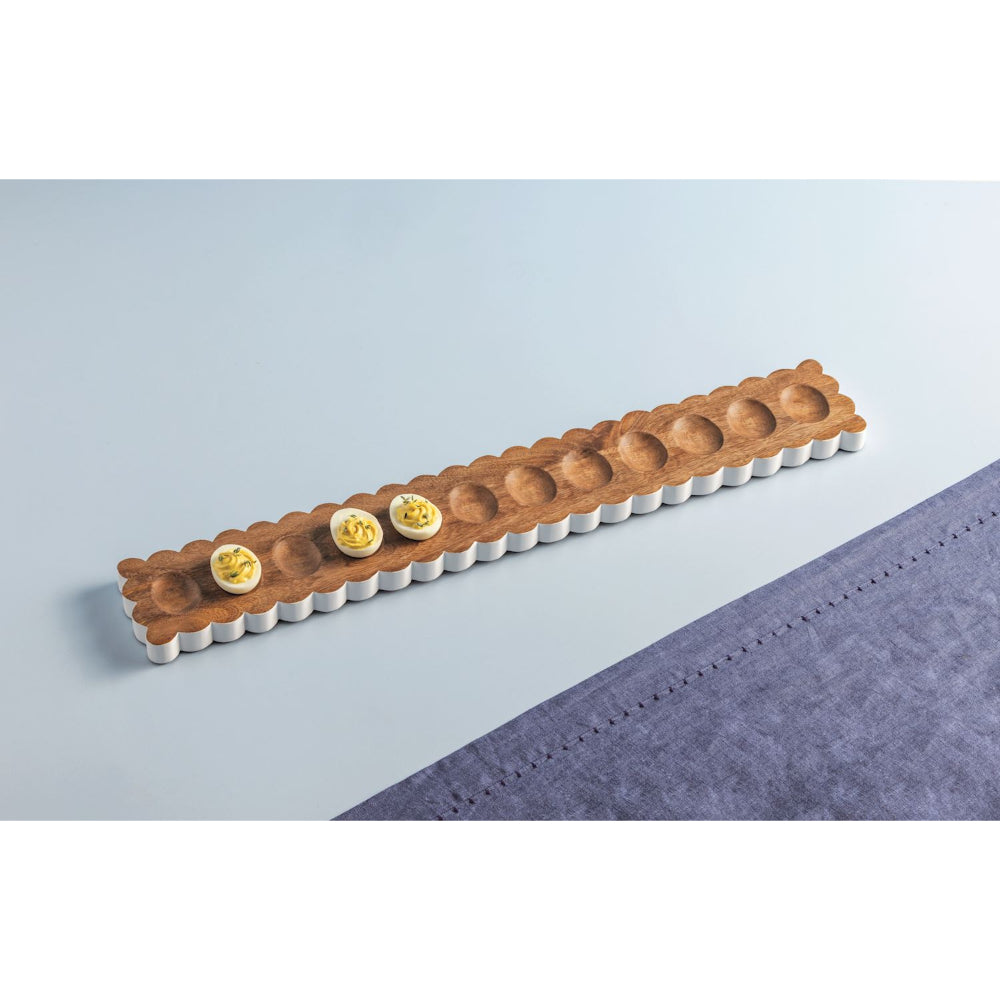 Mud Pie Wooden Deviled Egg Serving Board