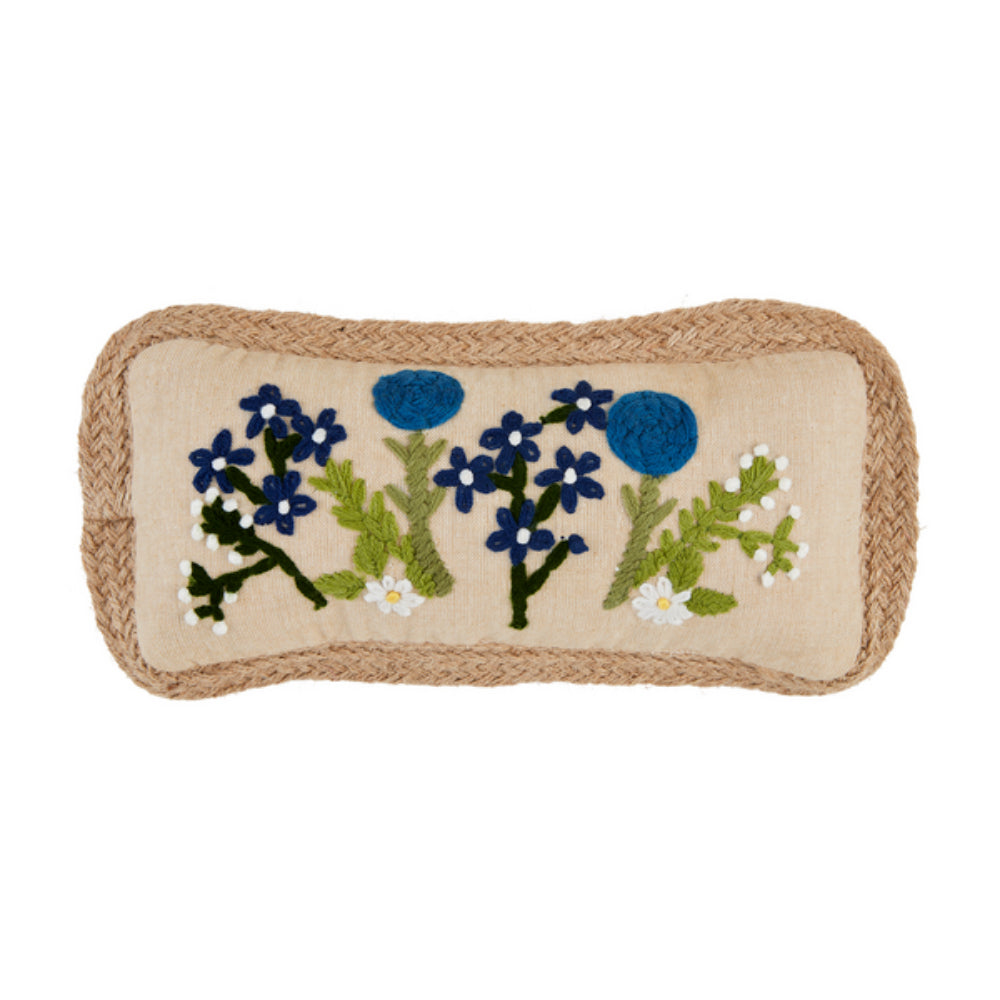Mud Pie Flower Embroidered Pillow