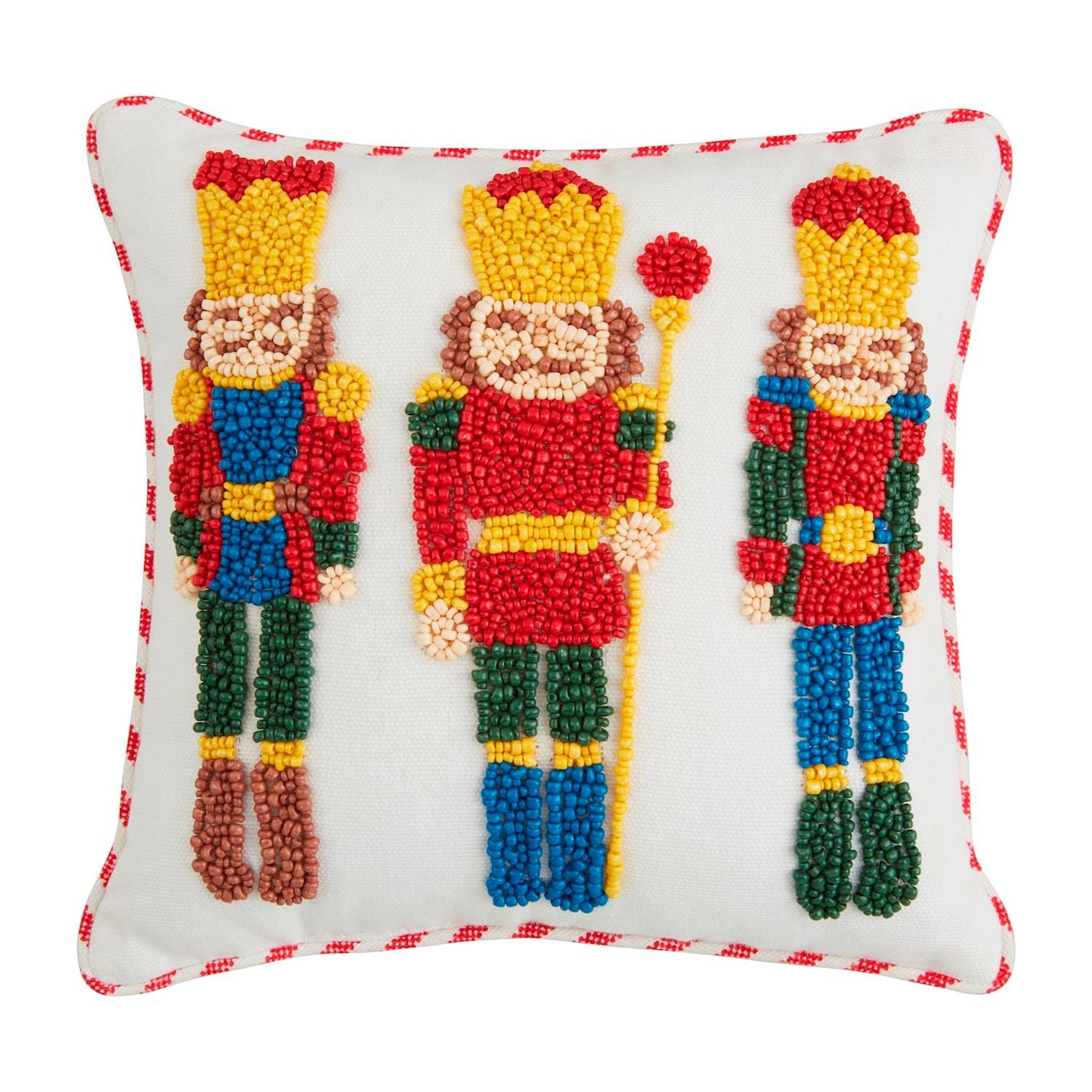Mud Pie Mini Christmas Beaded Pillow