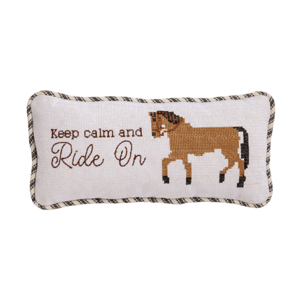 Mud Pie Horse Needlepoint Pillows