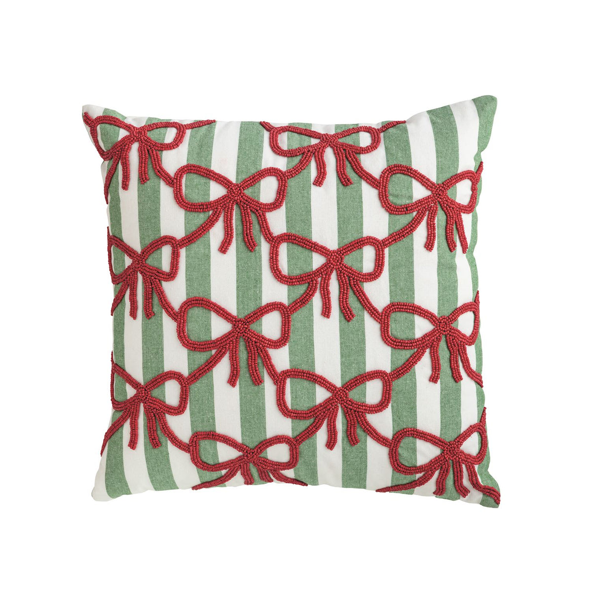 Mud Pie Christmas Bow Bead Pillow