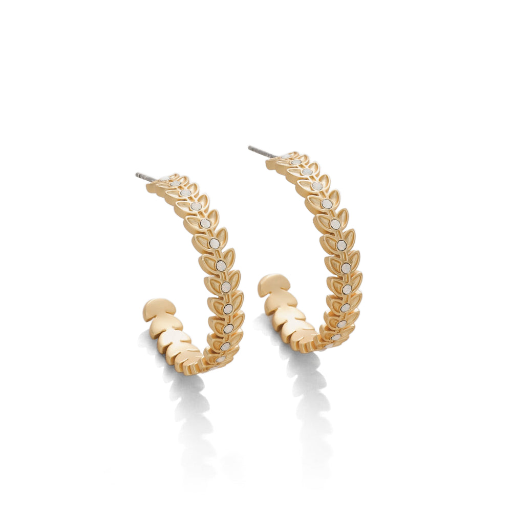 Spartina Parkwood Hoop Earrings - White Opal