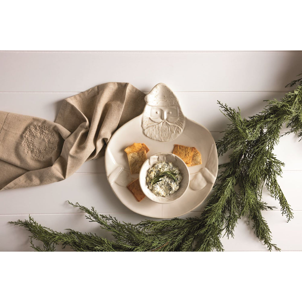 Mud Pie Santa Wreath Chip & Dip Set
