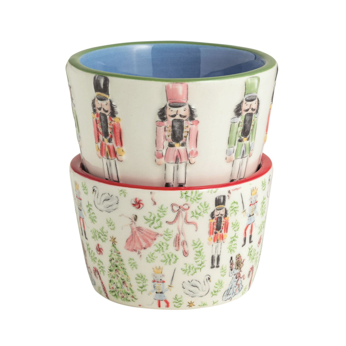 Mud Pie Holiday Pattern Ramekin - Set of 2
