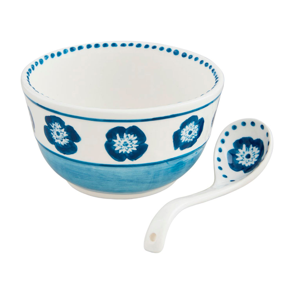 Mud Pie Block Print Salsa Bowl Set