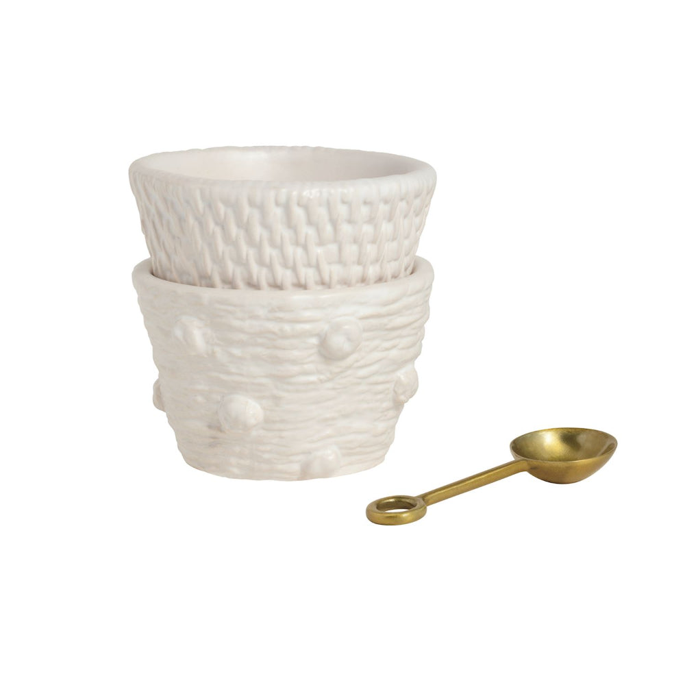 Mud Pie Woven Ceramic Tidbit Set