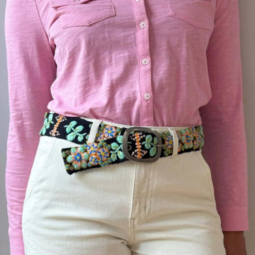 Jenny Krauss Southwest Walkabout Embroidered Wool Belt