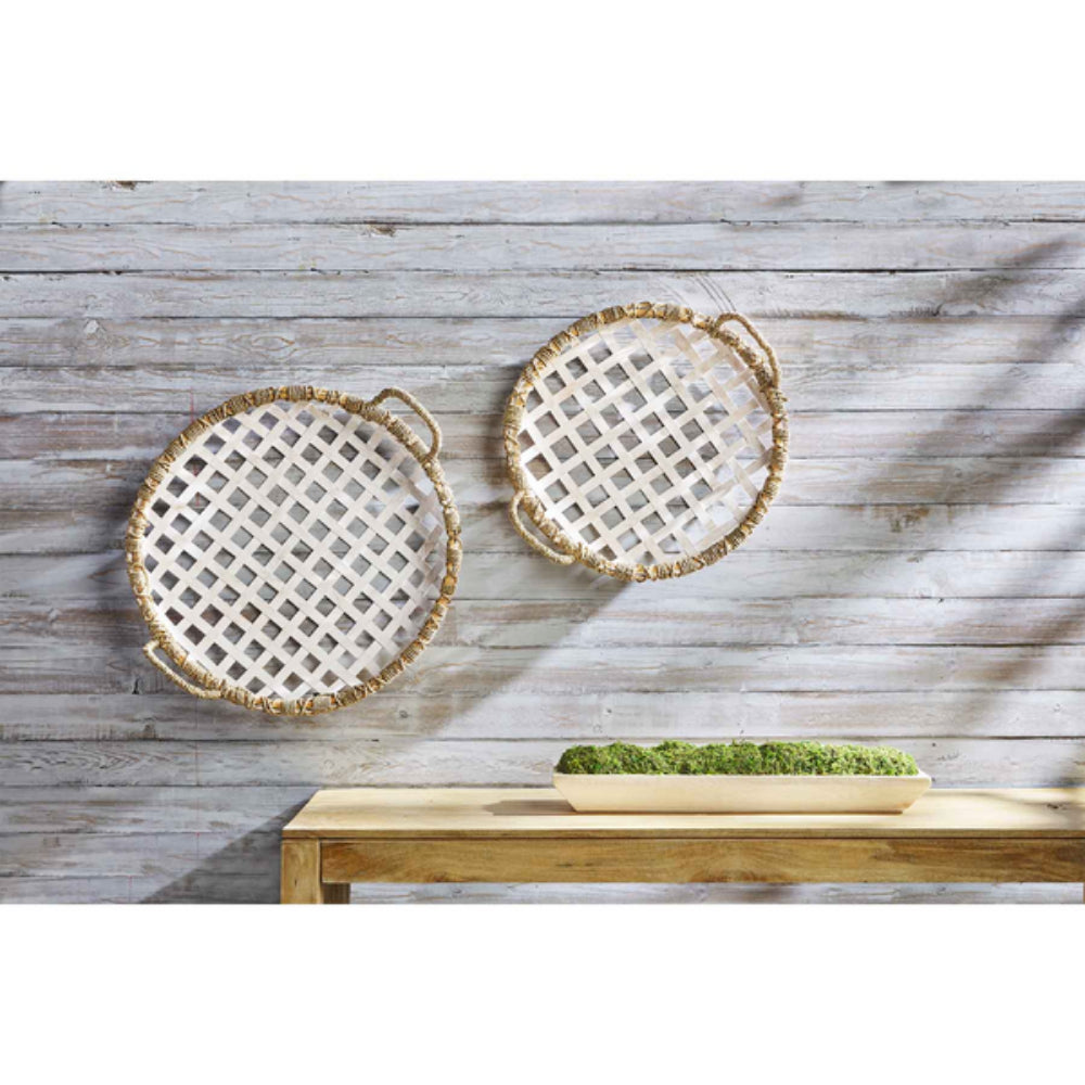 Mud Pie Woven Tray Set