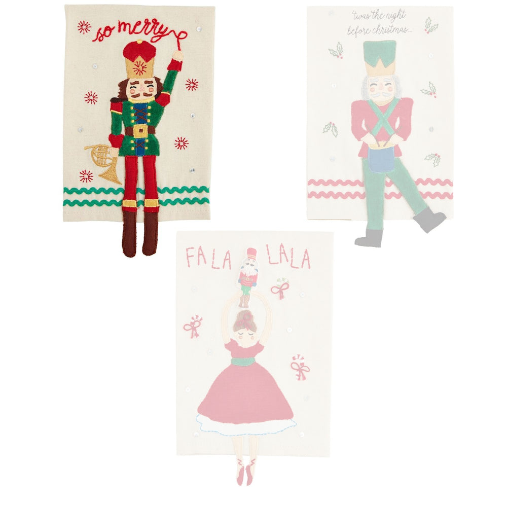 Mud Pie Nutcracker Dangle Leg Towel