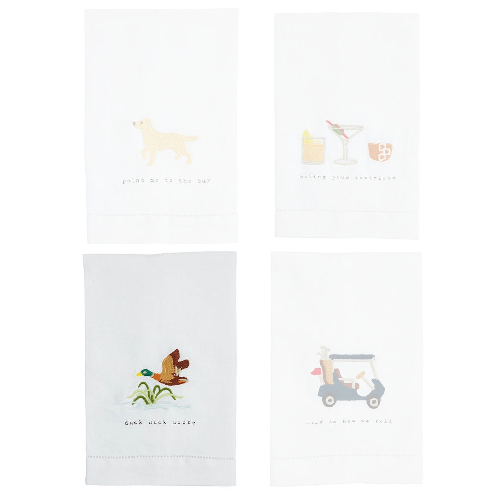 Mud Pie Icon Embroidered Towel