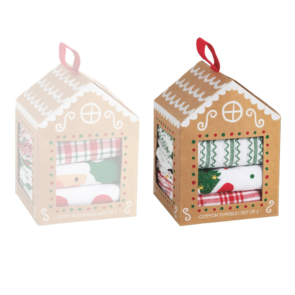 Mud Pie Gingerbread House Towel Sets
