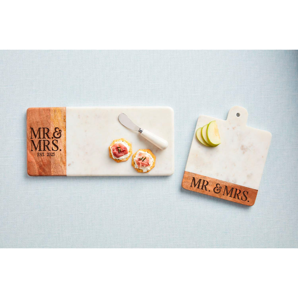 Mud Pie Mr. & Mrs. Marble Board