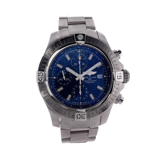 Estate Breitling Stainless Steel Avenger Chronograph with Automatic Blue Dial A13317