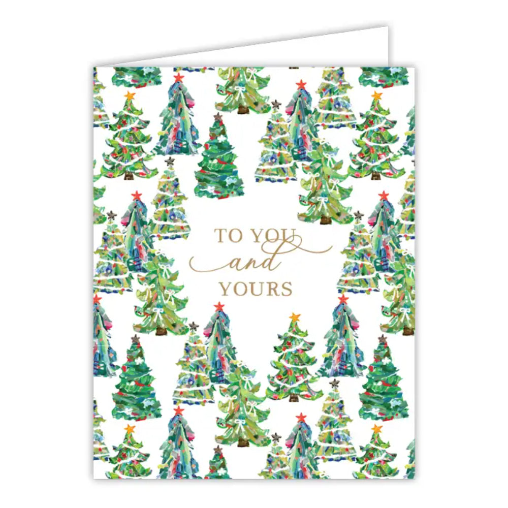RosanneBeck Collections To You and Yours Christmas Trees Greeting Card