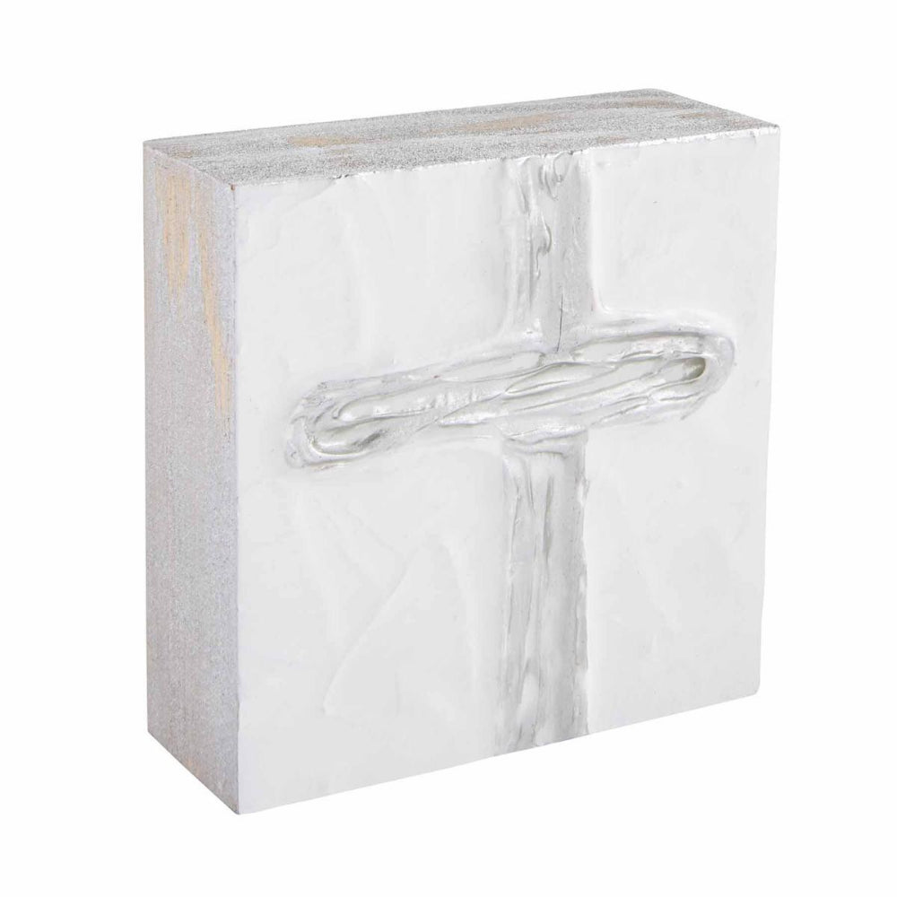 Mud Pie Cross Block Art