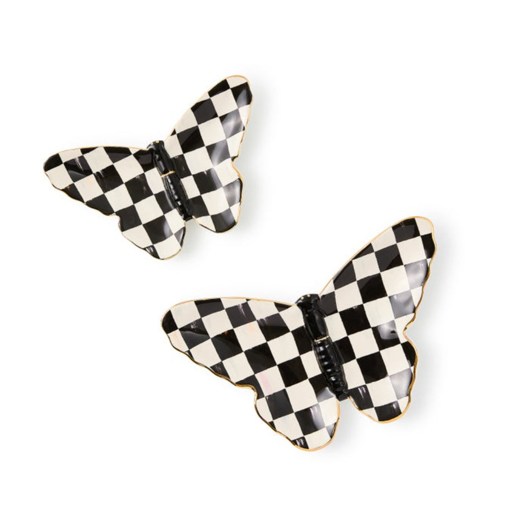 MacKenzie-Childs Courtly Butterfly Trinket Dishes - Set of 2
