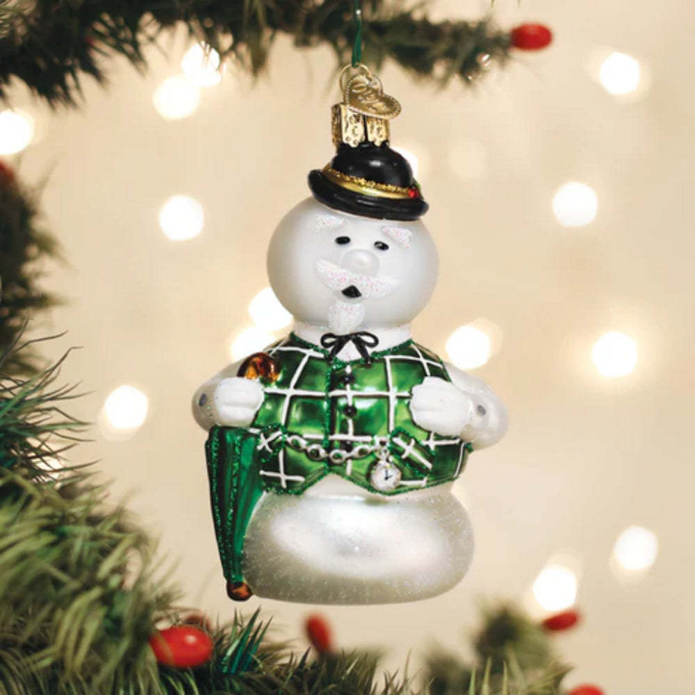 Old World Christmas Sam The Snowman Ornament