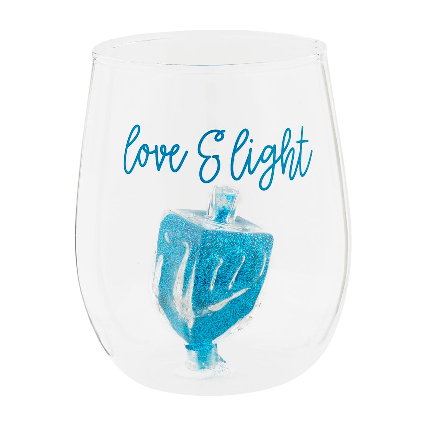 Mud Pie Hanukkah Wine Glass