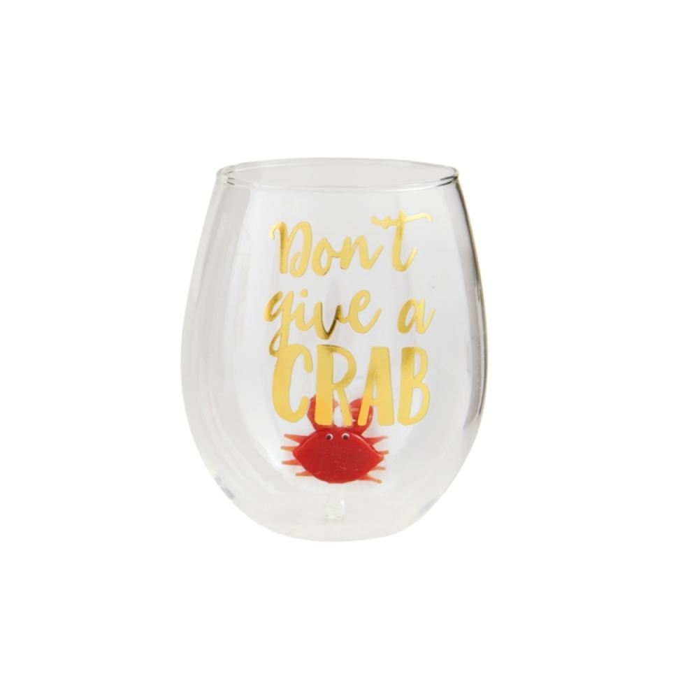 Mud Pie Sea Icon Wine Glass Crab