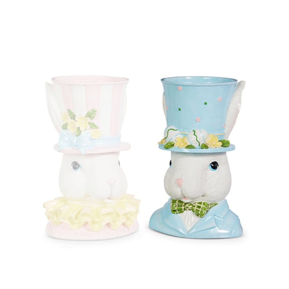 Raz Imports 11.5" Dapper Bunny Head Planter