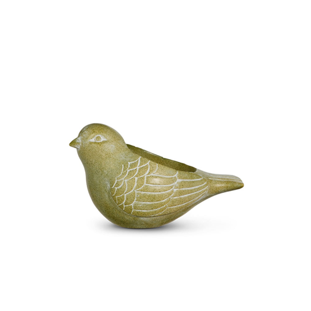 Raz Imports Sage Green Bird Planter