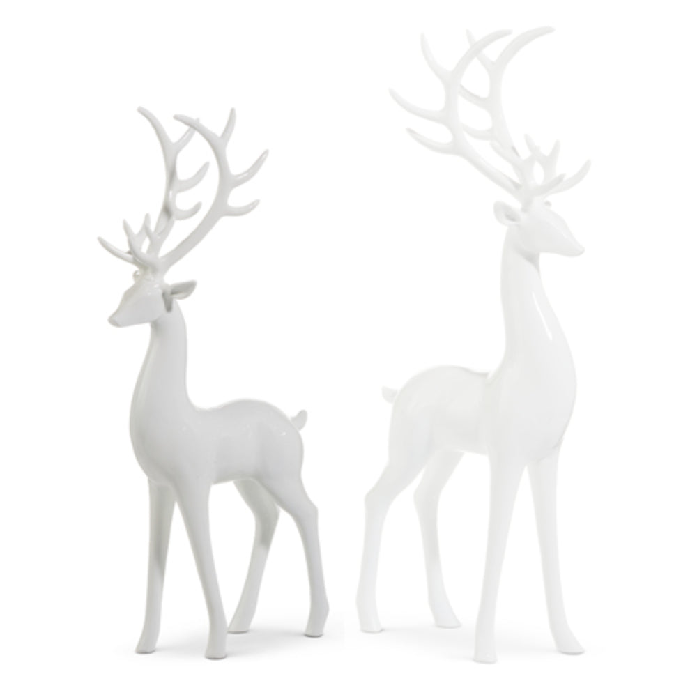 Raz Imports High Shine White Deer
